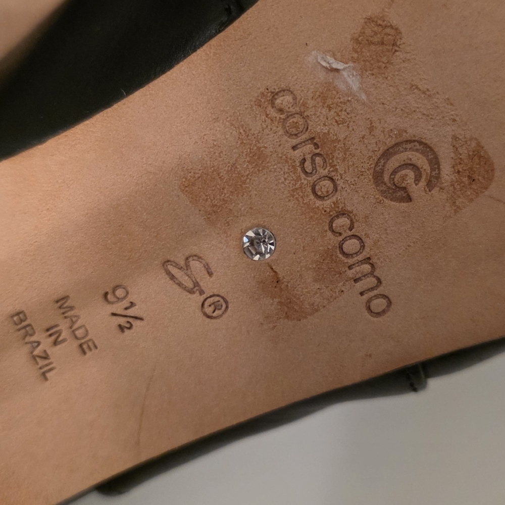 Corso Como Black Winonna Leather Back Zip Shootie Suze 9.5 - Picture 8 of 10